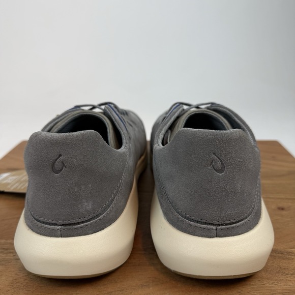 New Mens Olukai Koheo Charcoal Suede Lace-Up Sneakers Shoes Sz 11.5 M - Picture 6 of 8